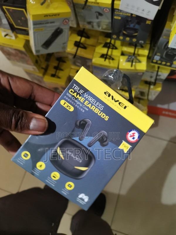 Awei T35 Gaming Earbuds With Microphone, Wireless Bluetooth - thumbnail 2
