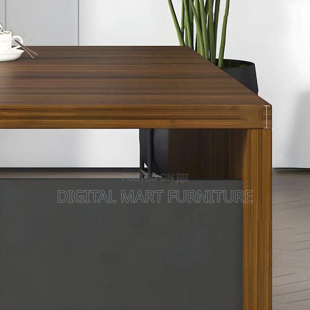 Office Desk: Rustic Brown Executive Computer Desk - thumbnail 4