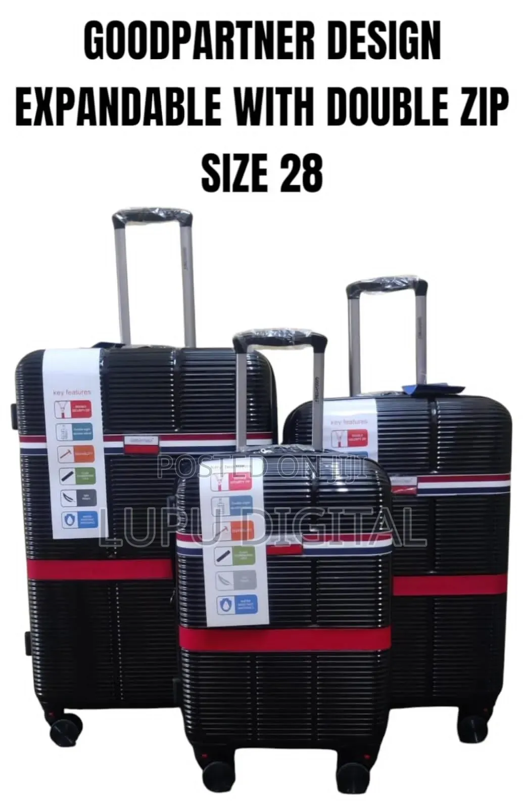 Goodpartner Design Expandable With Double Zip