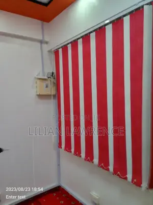 Red and White Office Blinds