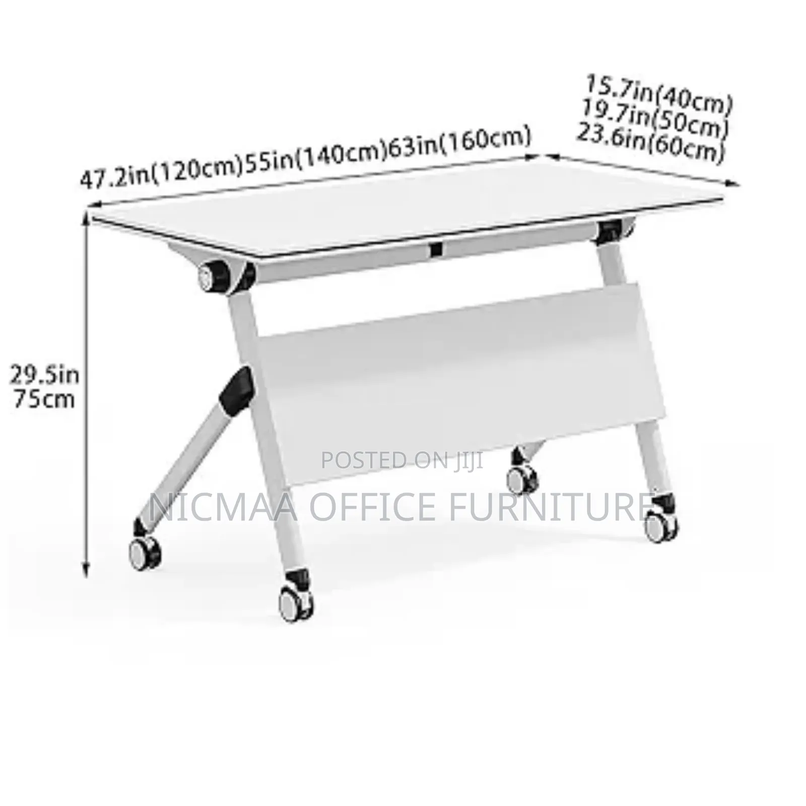 Office Table: Flip Top Mobile Folding Table