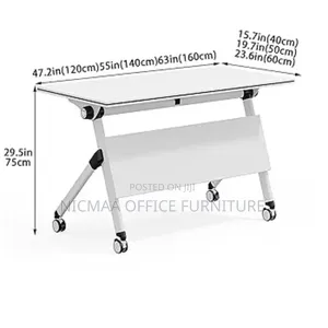 Office Table: Flip Top Mobile Folding Table