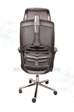 Office Chair; Black Fabric Mesh Seat Highback Office Chair