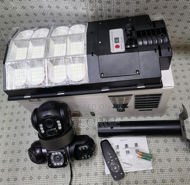 Waterproof V380 Floodlight 4g Triple Lens Solar - main view