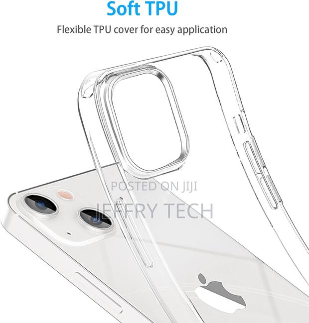 Jjgoo iPhone 13 Case Clear, Transparent Soft Shockproof Case - thumbnail 2