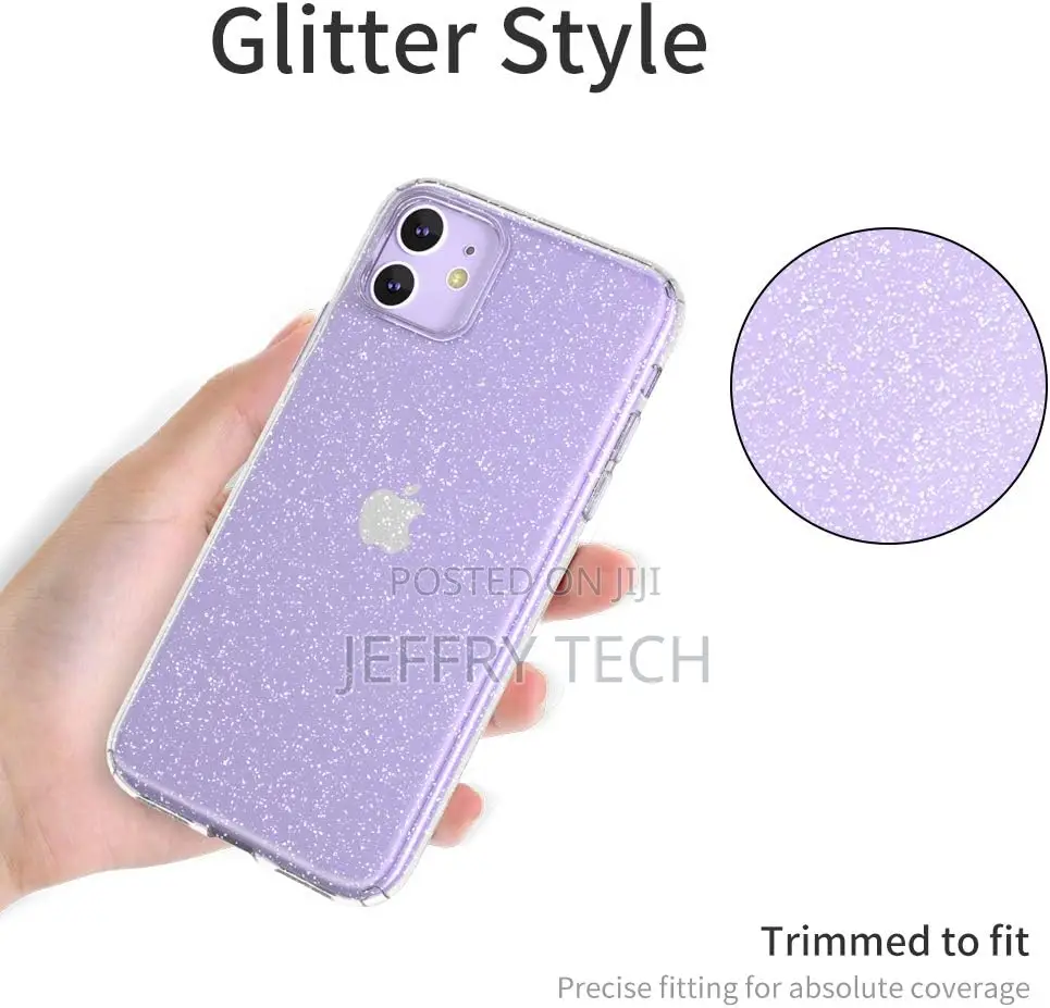 Jjgoo iPhone 11 Case, Clear Glitter Sparkle Anti-Scratch