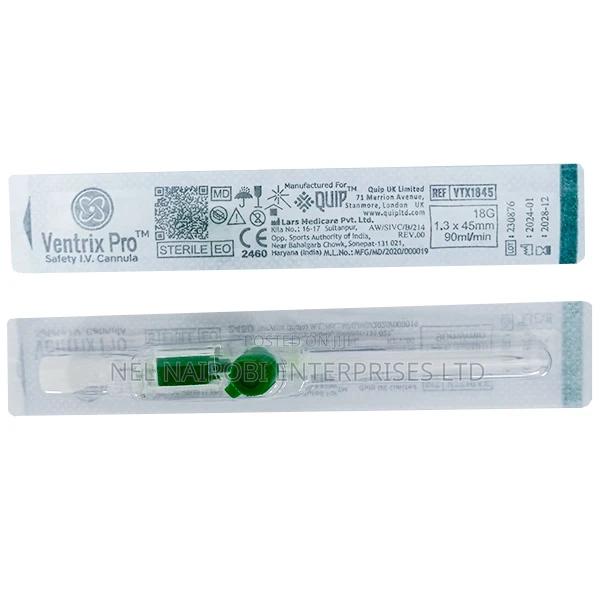 Ventrix Pro, Safety I.V. Cannula G18 (50's)