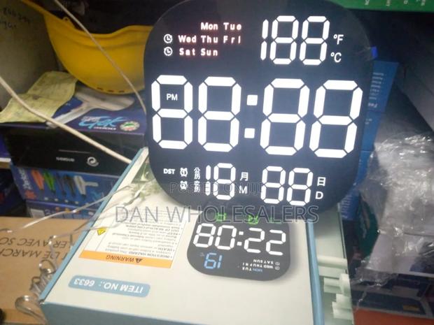 Smart Led Clock With Auto-Brightness Full Calendar View