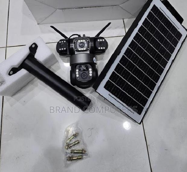180w Solar Floodlight 4g Triple Lens PTZ Camera-3 Lenses