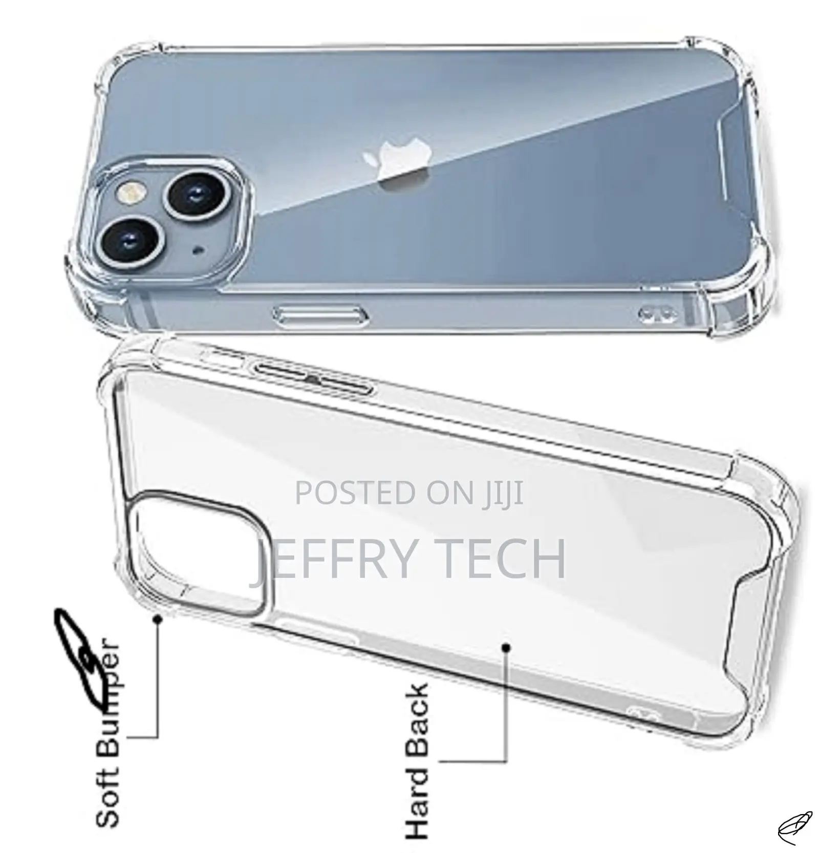 Egotude Transparent Hard Scratch Resistant for iPhone 14