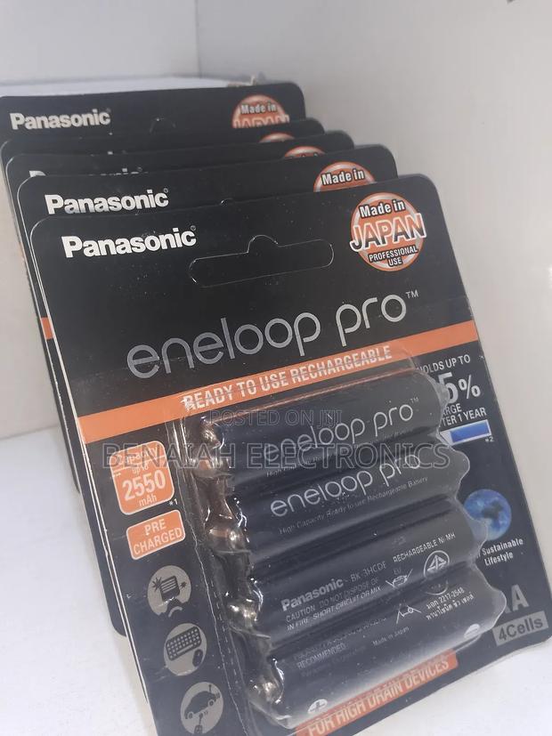 Rechargeable Panasonic Batteries 2550 Mah, Professional Use
