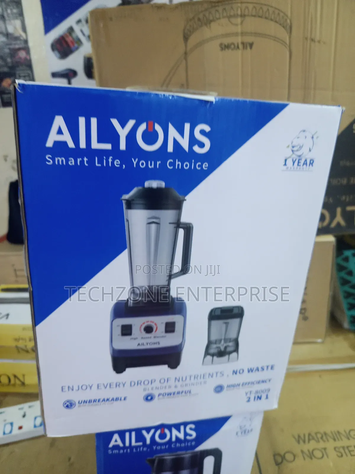 Ailyons 2 in 1 Commercial Blender 2 Litres 