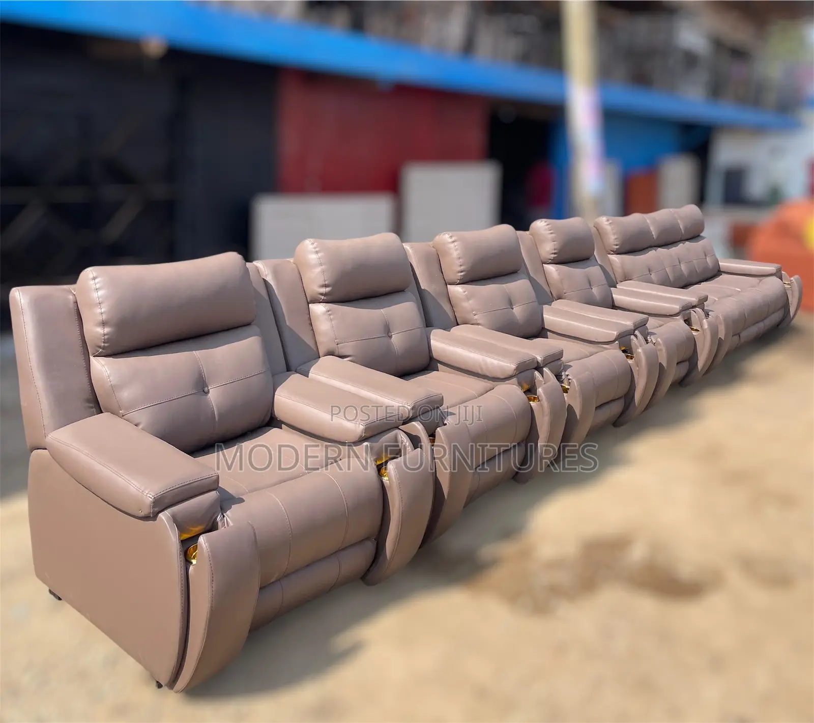 Modern 7 Seater Semi-recliner Sofa