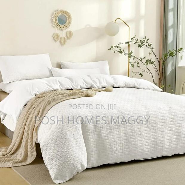 Waffle Weaving Popling Luxury Duvet Cover Set - main view
