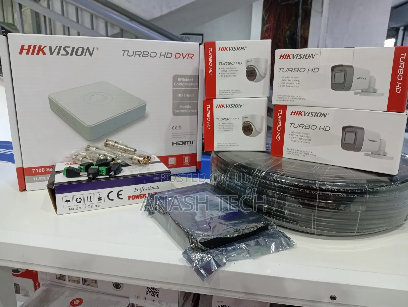 Hikvision 4 Cameras CCTV Complete Package