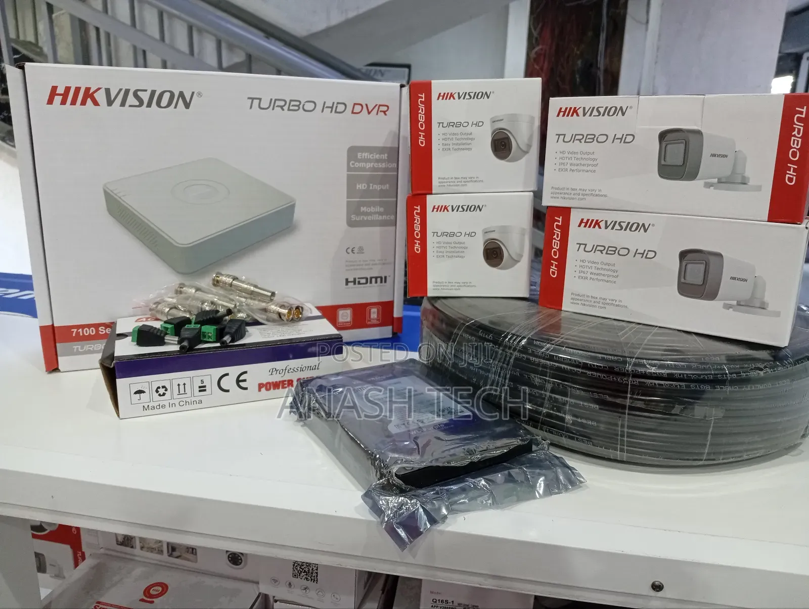 Hikvision 4 Cameras CCTV Complete Package