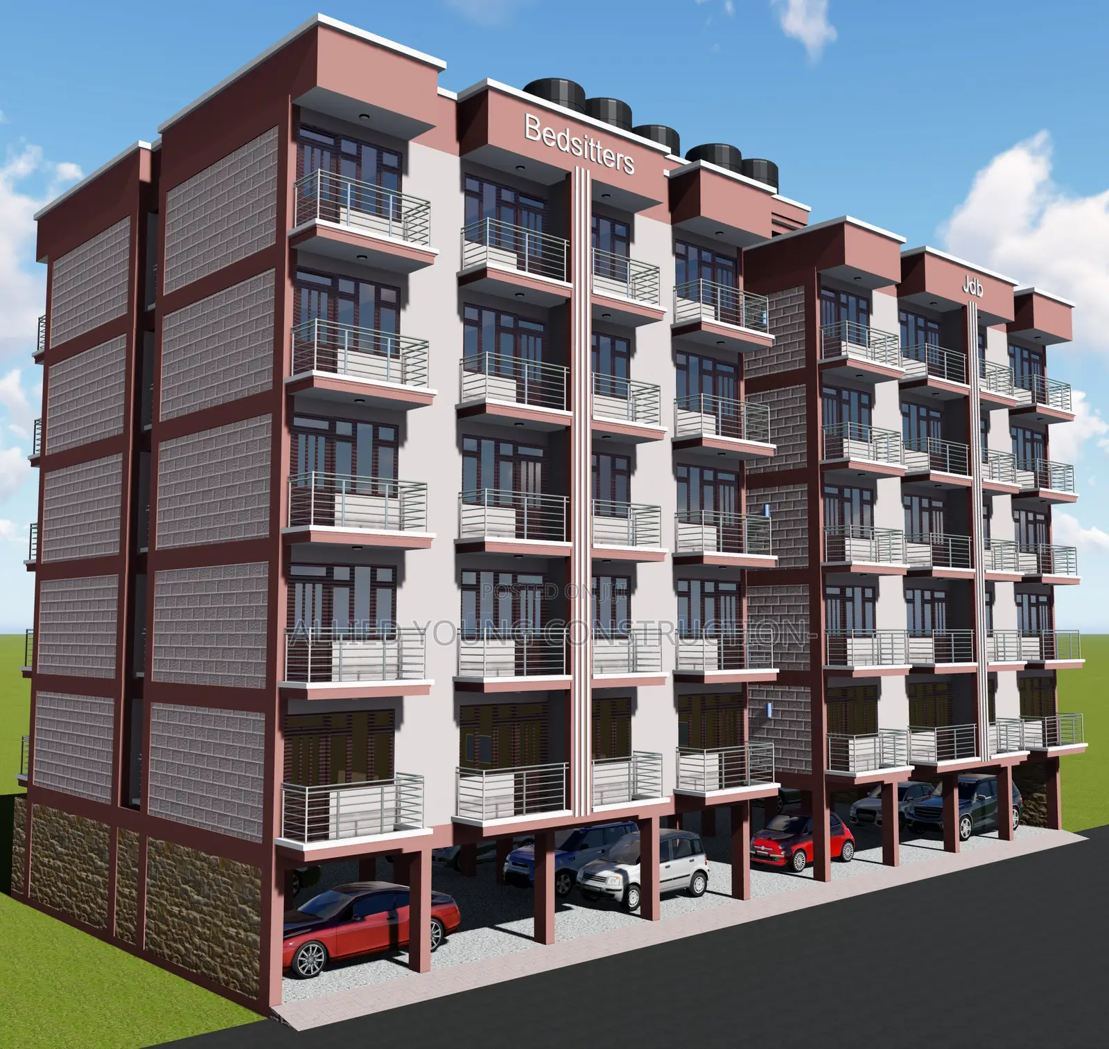 Bedsitters (Studios) Design on 50x100