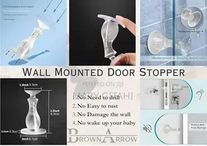 8.5cm Long Strong Adhesive Silicone Door Stopper