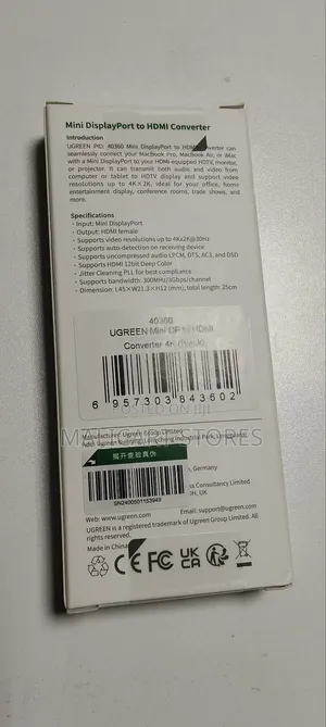 Ugreen Mini Displayport to Hdmi Female Converter ()-Md112