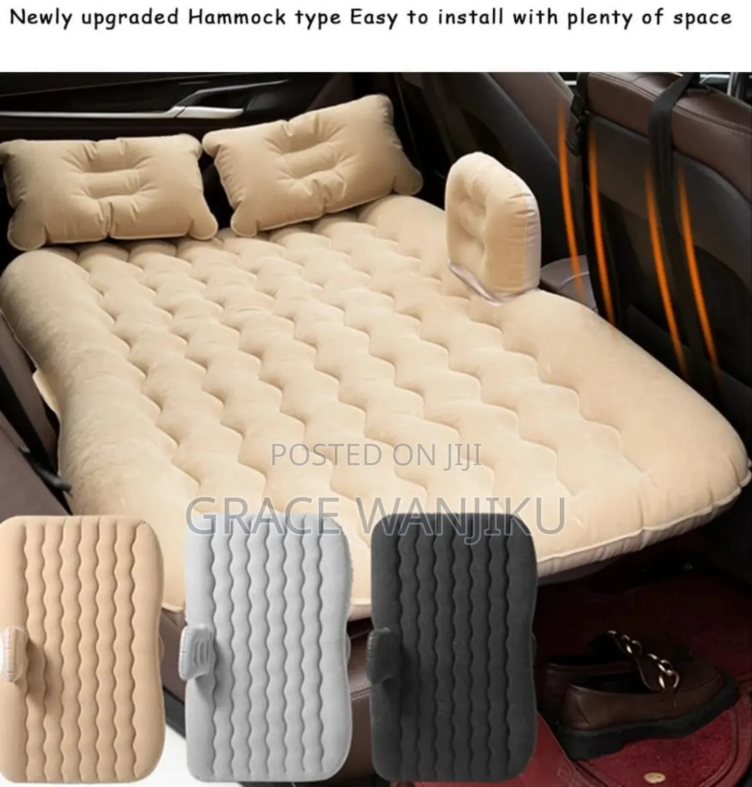 *Portable Inflatable Car Back Seat Bed