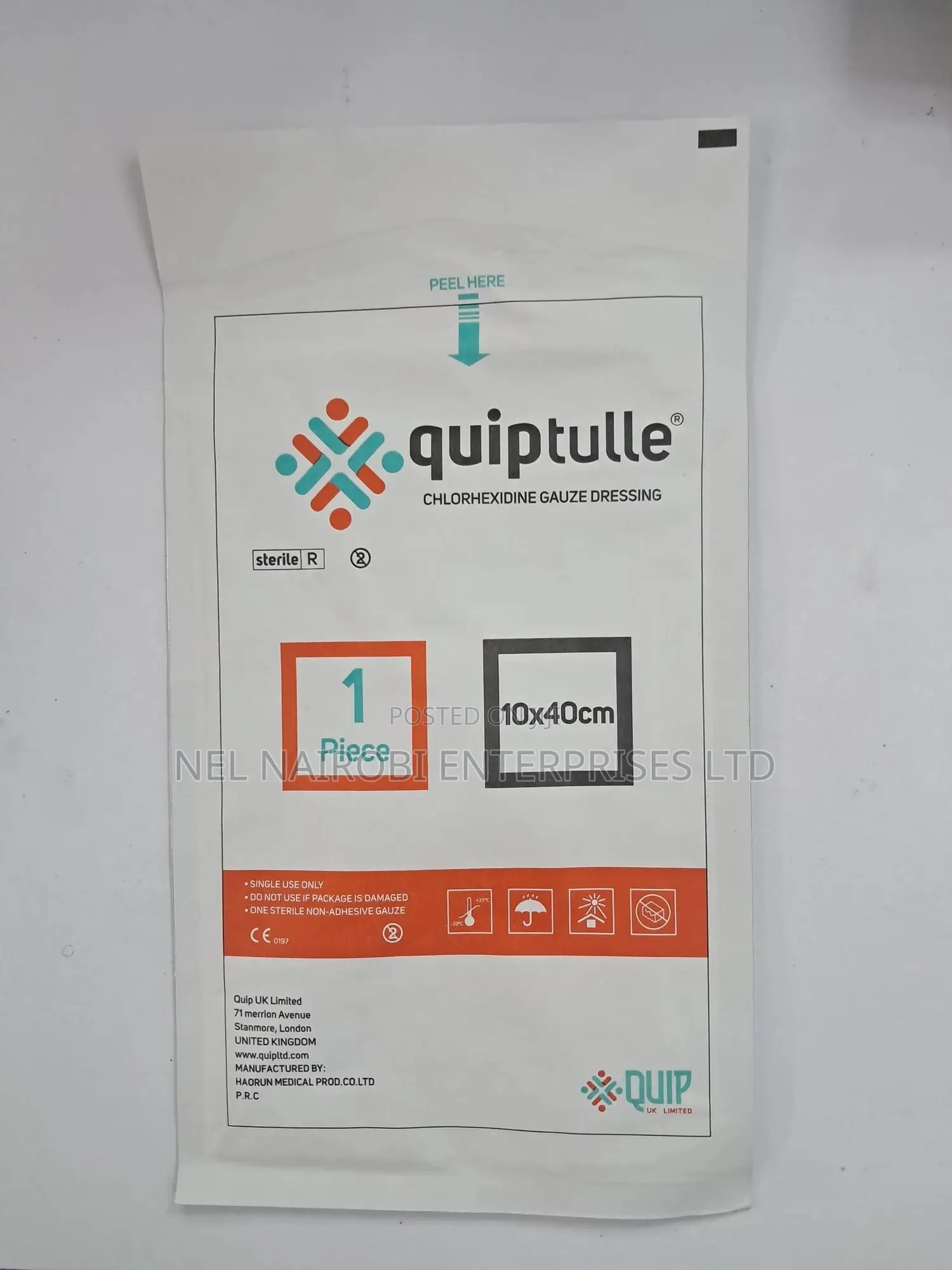 Quiptulle, Chlorhexidine Gauze Dressing 10x40cm (10pcs)