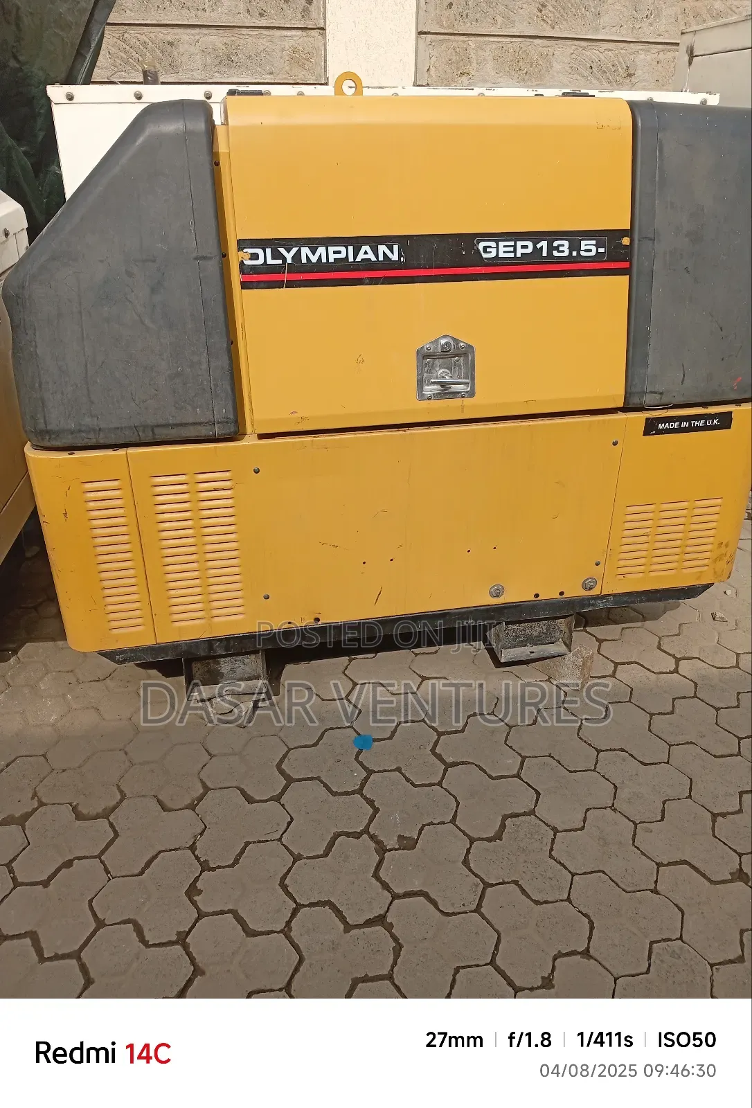 Generator Hire 13kva Olympian