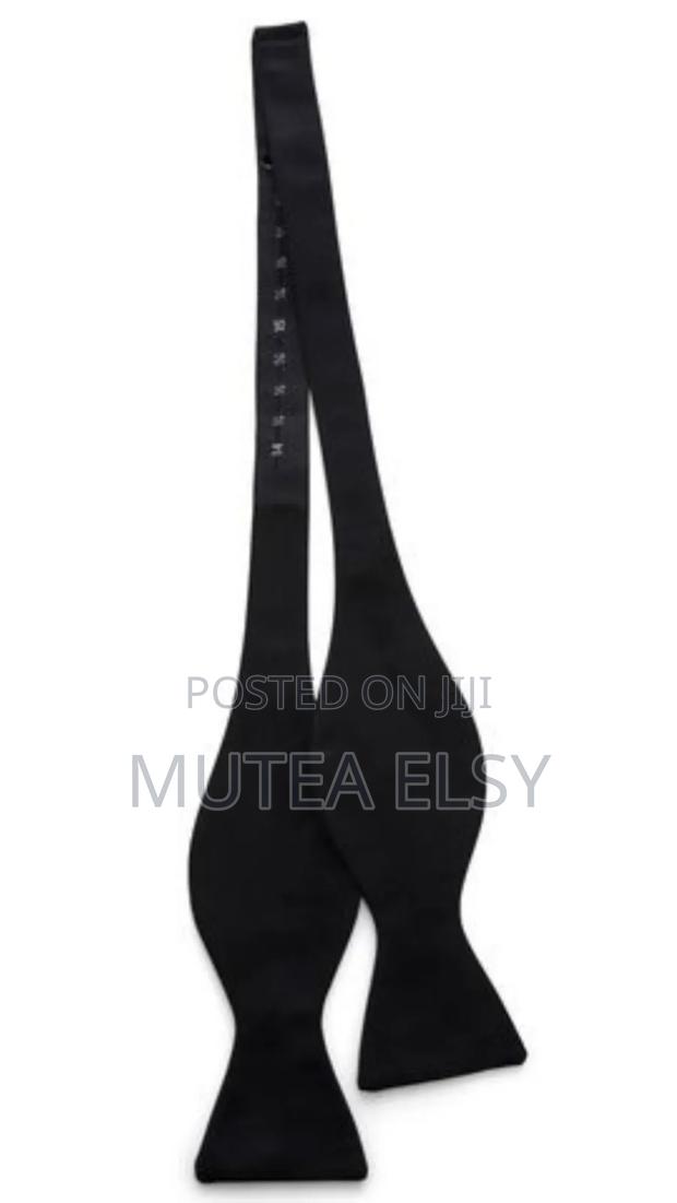 Black, Navyblue,Red Maroon Self Tied Bowties - thumbnail 3