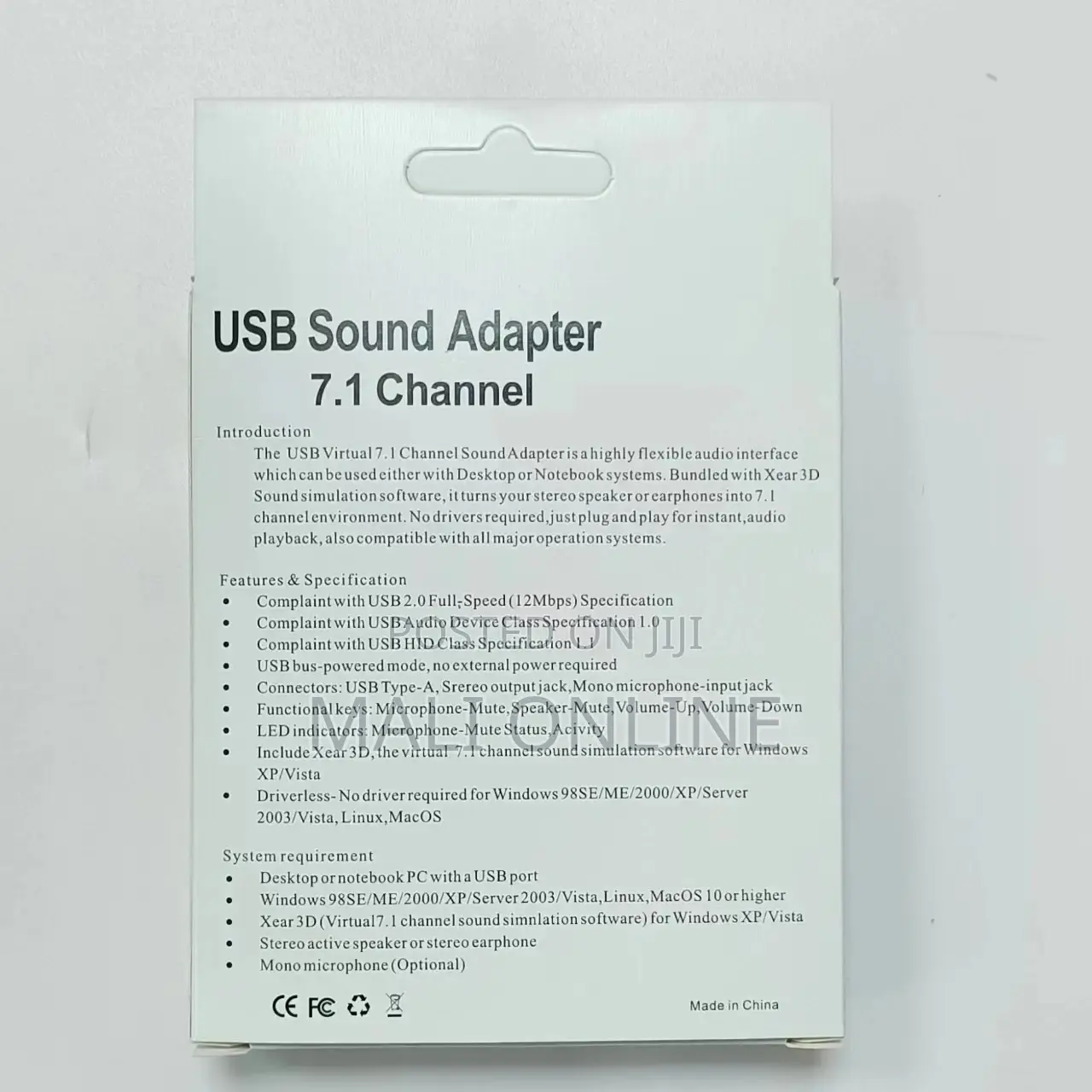 Usb 7.1 Channel External Sound Card Adapter Plug & Play