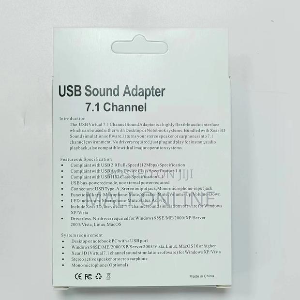 Usb 7.1 Channel External Sound Card Adapter Plug & Play - thumbnail 6