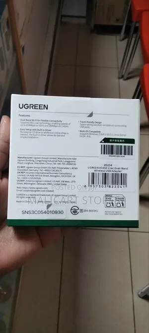 Ugreen Ac650 11ac Dual-Band Wireless Usb Adapter