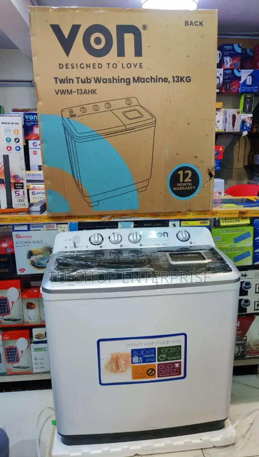 *Von 13kg Washing Machine, Twin Tub
