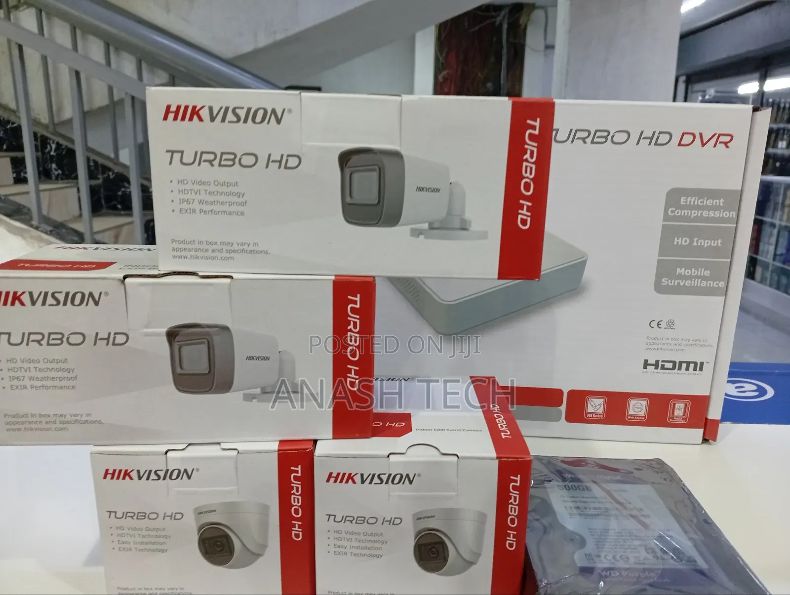 Four Hikvision Full Hd (2mp) 4 CCTV Camera