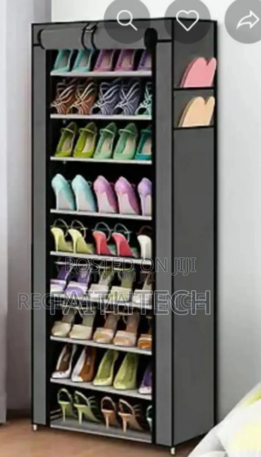 10 Layers Free Standing Shoe Rack Organizer With Cover