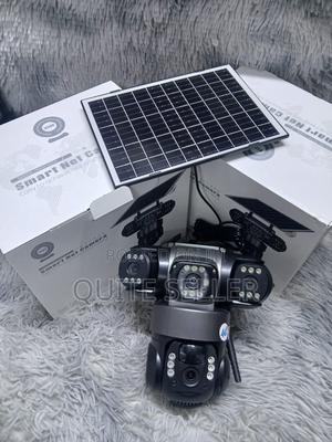 Excellent Outdoor CCTV Solar Panel Tripple Lens 4g Simcard W - thumbnail 2