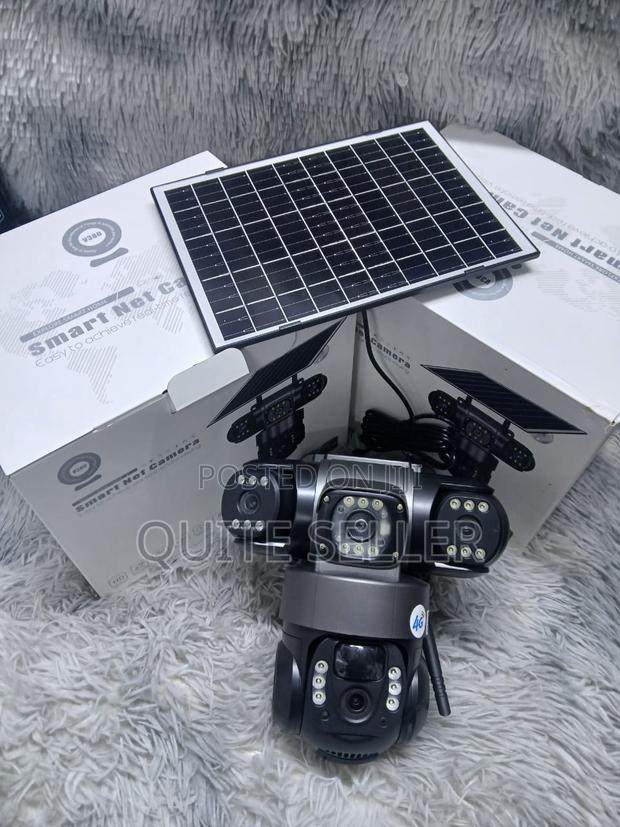 Excellent Outdoor CCTV Solar Panel Tripple Lens 4g Simcard W - main view