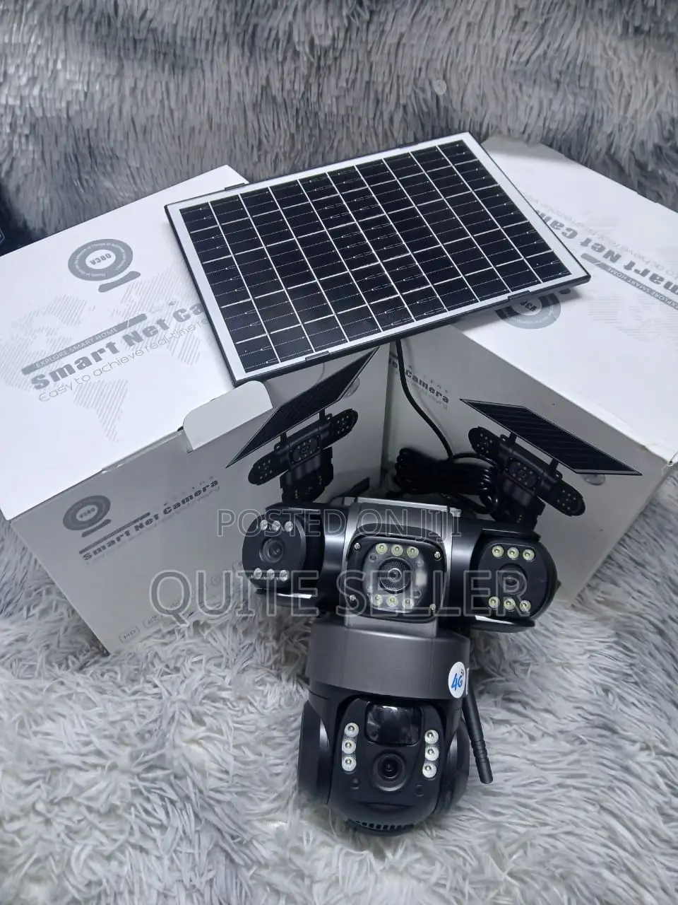 Excellent Outdoor CCTV Solar Panel Tripple Lens 4g Simcard W