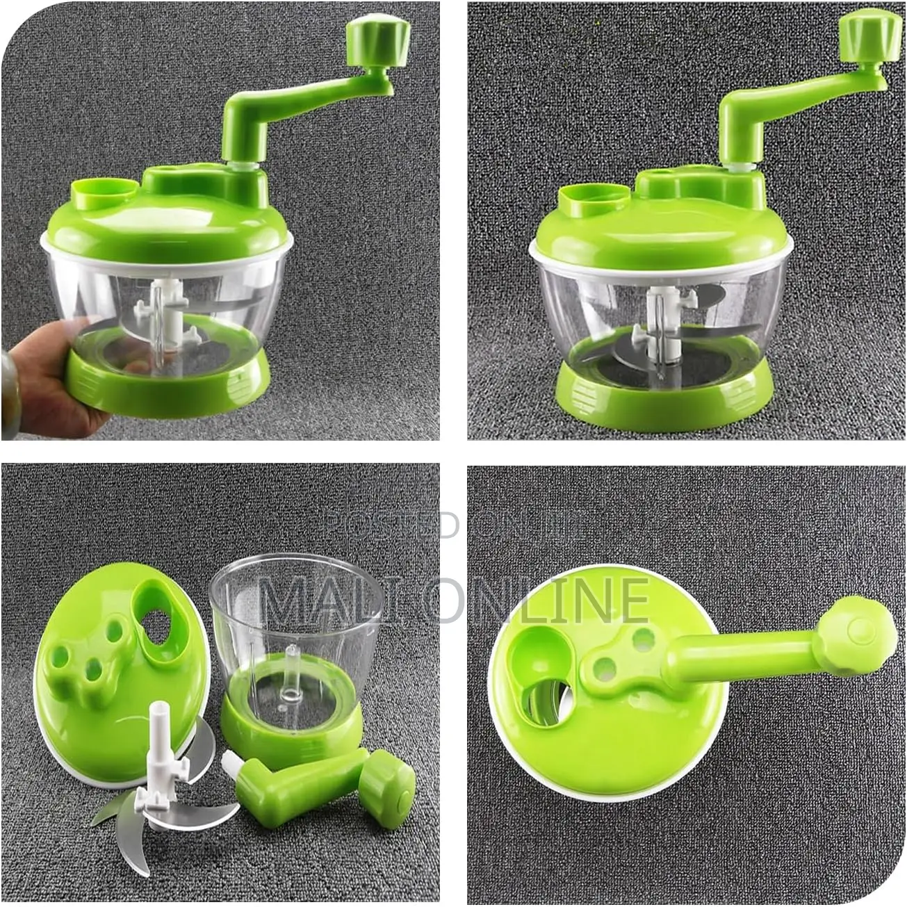 2ltrs Manual Vegetable Grinder Stainless Steel Food Chopper