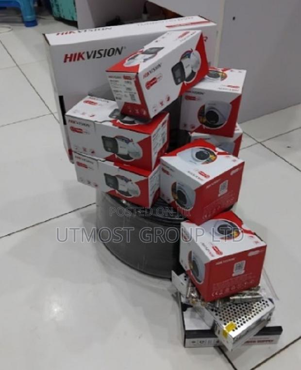 (1080p CCTV Hikvision 4 Camera Full Kit Colored Night Vision - main view