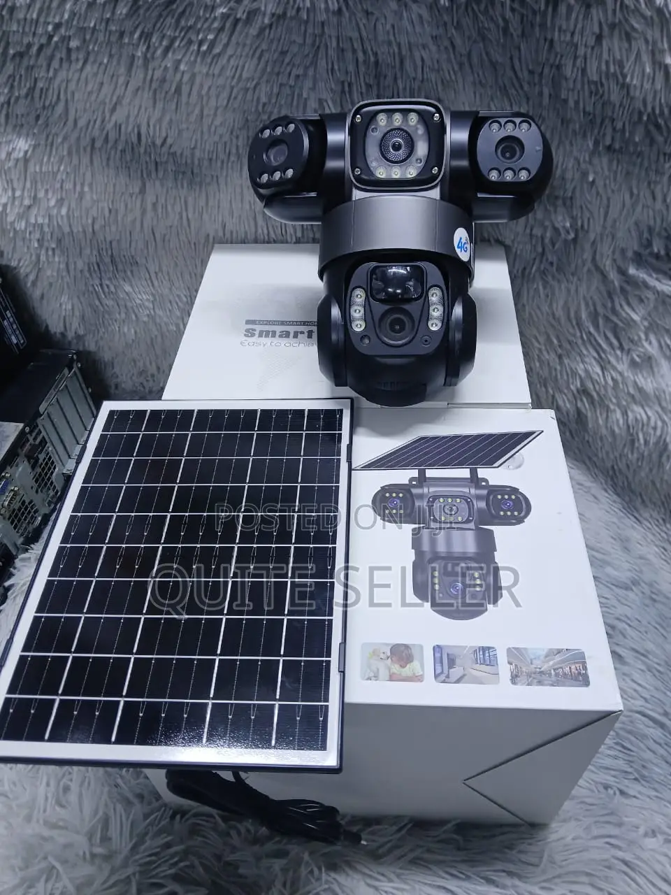 Solar Camera4g V380pro 3 Lens 3 Views Wireless Outdoor Solar