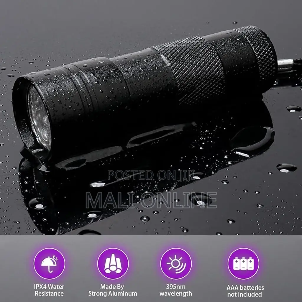 Mini 395nm Uv Led Flashlight Portable Black Light Torch
