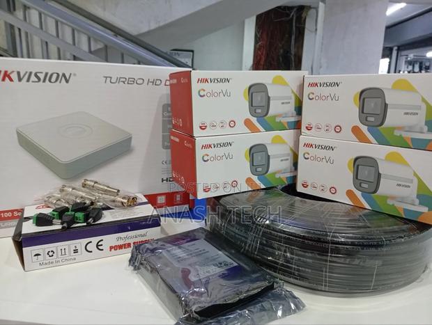4 Cameras Hikvision Colorvu CCTV Full Hd 1080p