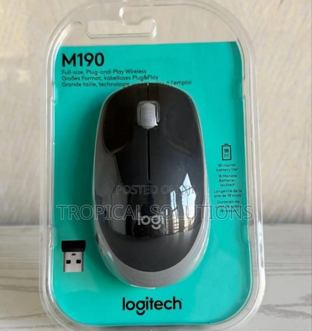 Logitech M190 Wireless Mouse Charcot,Mid Grey - main view