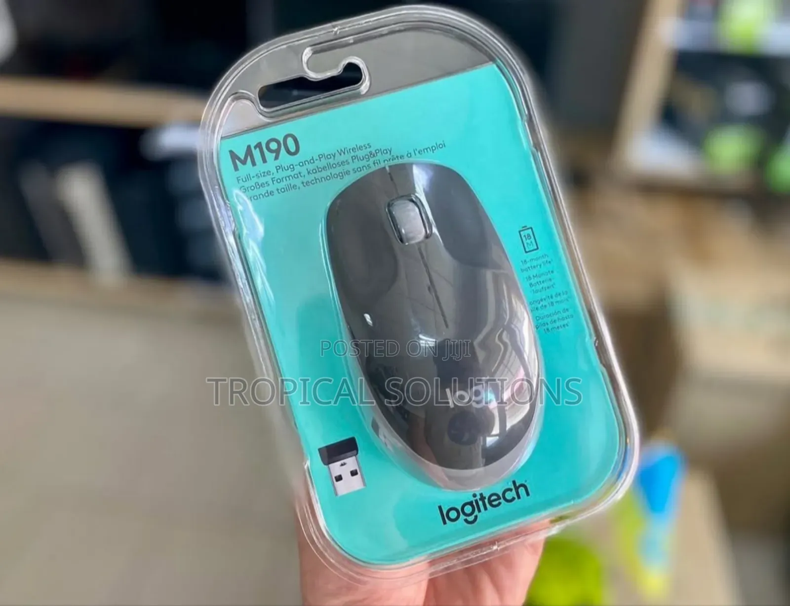 Logitech M190 Wireless Mouse Charcot,Mid Grey