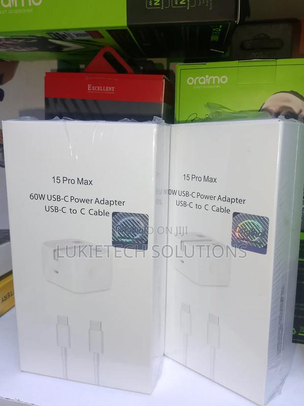 60 Watts iPhone Charger Complete With 1 Meter C to C Cable - main view