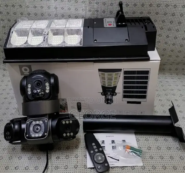 Floodlight Triple Lens + Humanoid Detection V380 Solar 4g