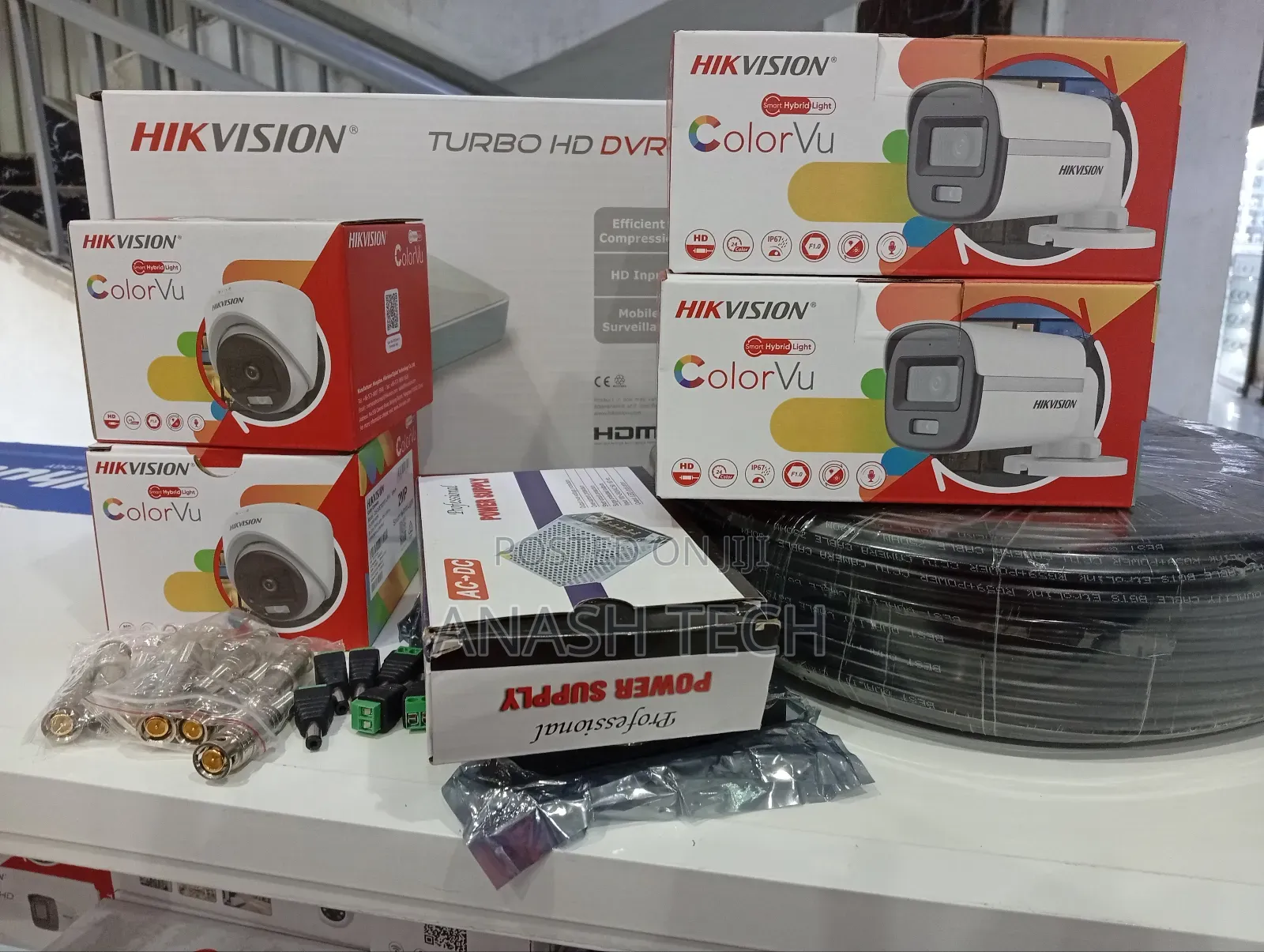 Colorvu Full Set Hik Vision CCTV 4 Channel