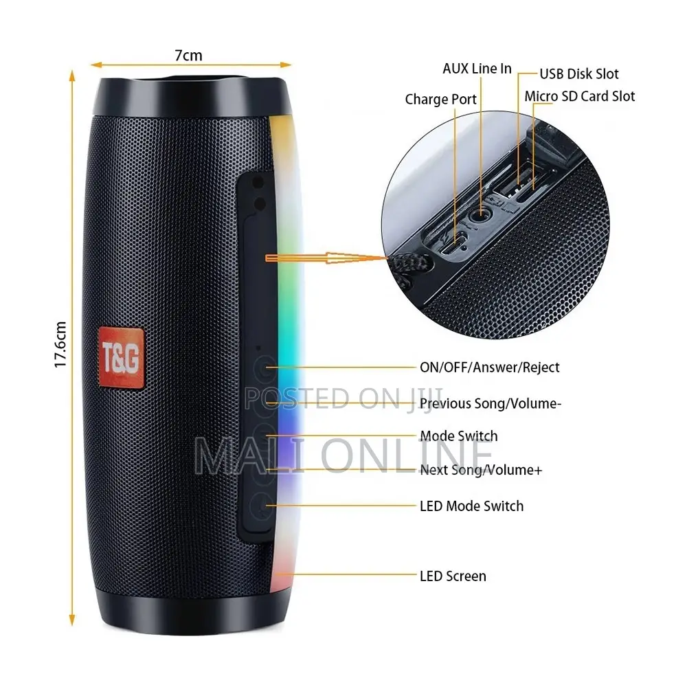 Tg157 Wireless Bluetooth Speaker Waterproof Portable Speaker