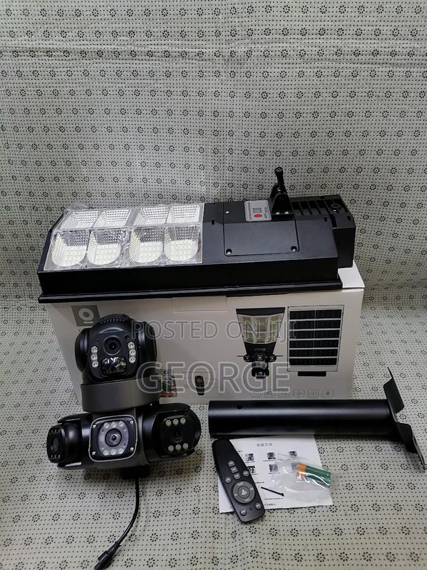 Human Motion Tracking Pan-Tilt V380 Triple Lens 4g Solar