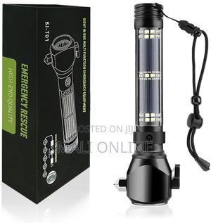 Solar Tactical Flashlight Led Emergency Tool Rechargeable - thumbnail 2