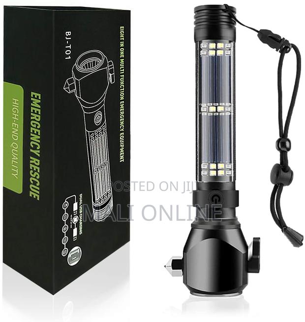 Solar Tactical Flashlight Led Emergency Tool Rechargeable - main view